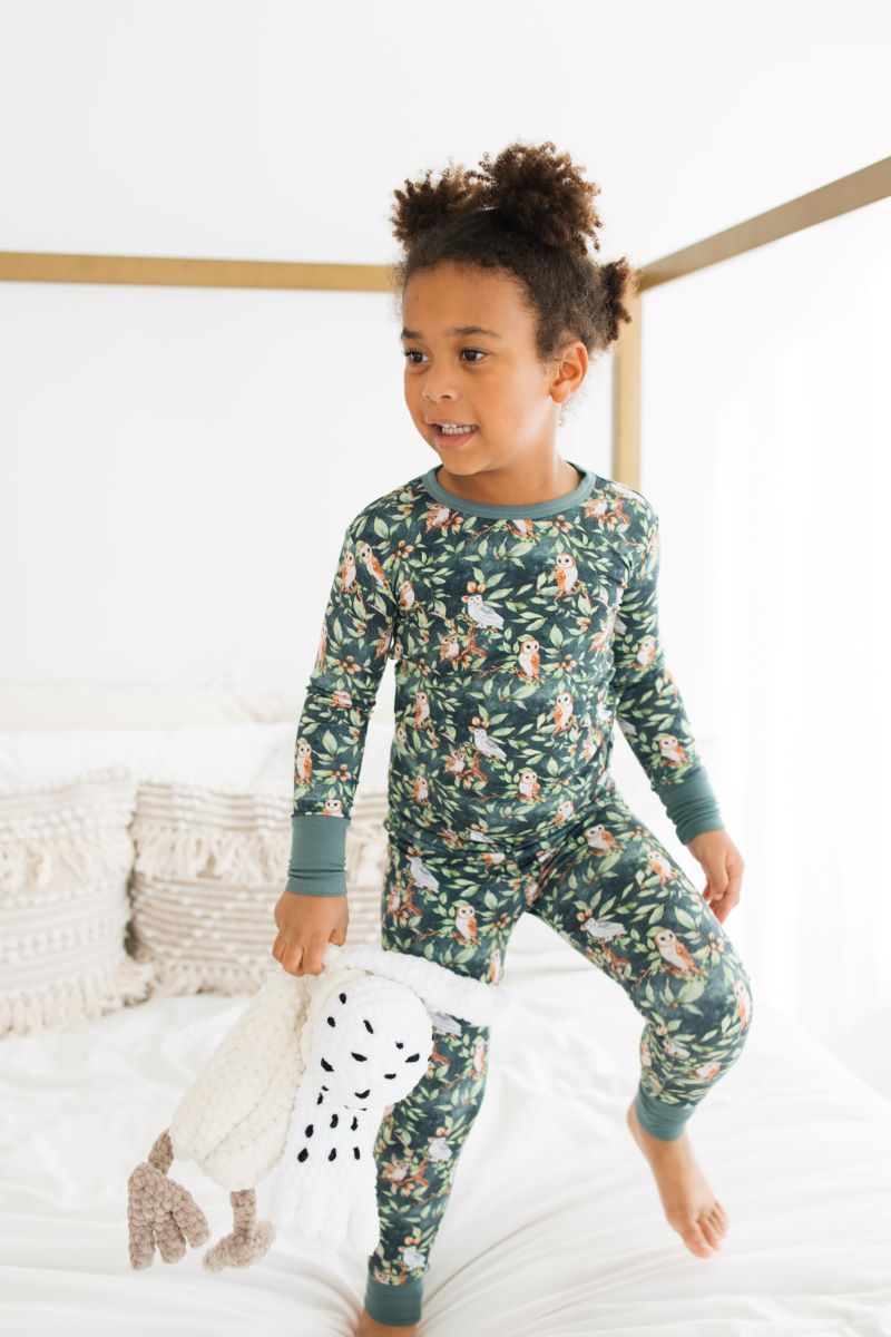 Night Owl Two Piece Pajama Set for Women - Soft Cotton Sleepwear with Pockets - Cozy Lounge & Sleepwear for Relaxing at Home