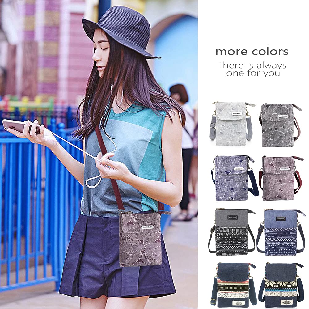 Spacious Canvas Crossbody Phone Purse for Women & Teens - Stylish Small Shoulder Strap Wallet Bag | Perfect for Travel, Shopping & Everyday Use