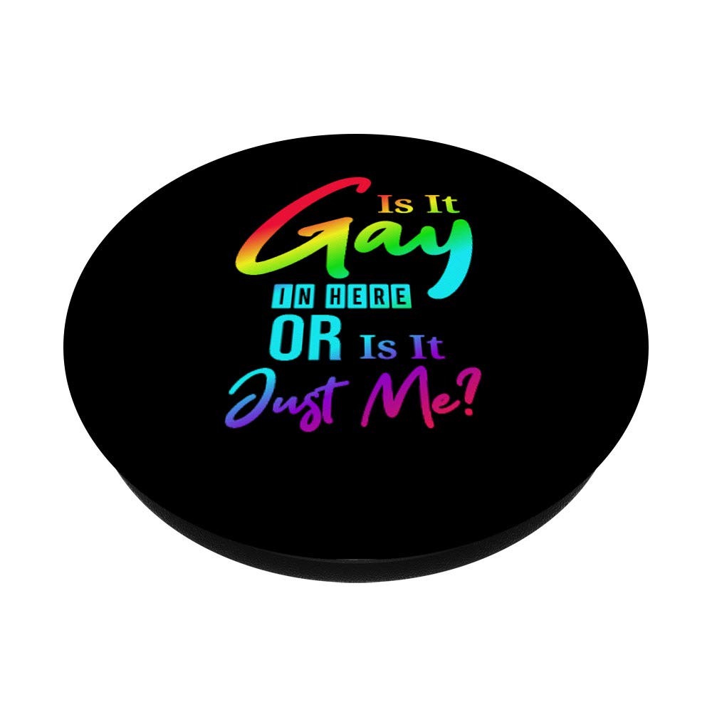 Funny Gay Pride T-Shirt - 'Is It Gay In Here Or Just Me?' LGBTQ+ Gift for Men & Women - Perfect for Pride Parades, Parties & Everyday Wear