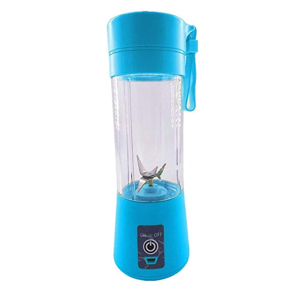 NewshijieCOb Mini Portable USB Rechargeable Fruit Juicer Cup - Electric Blender for Smoothies, Juice, Milk Shakes - Compact Household Mixer (Blue) | Perfect for Kitchen, Office, Travel & Healthy Drinks