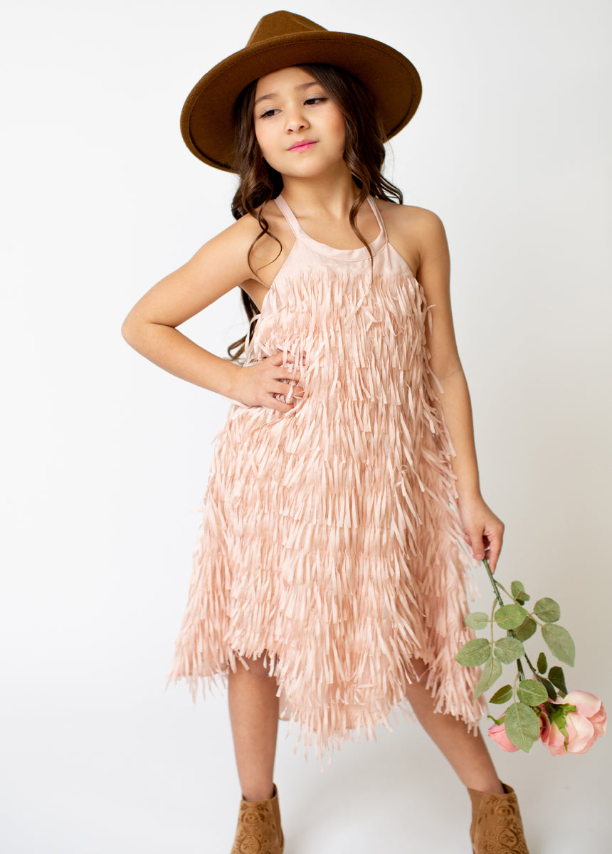 Caleo Blush Pink Dress for Women | Elegant Flowy Midi Dress for Casual Wear, Date Night & Summer Outfits