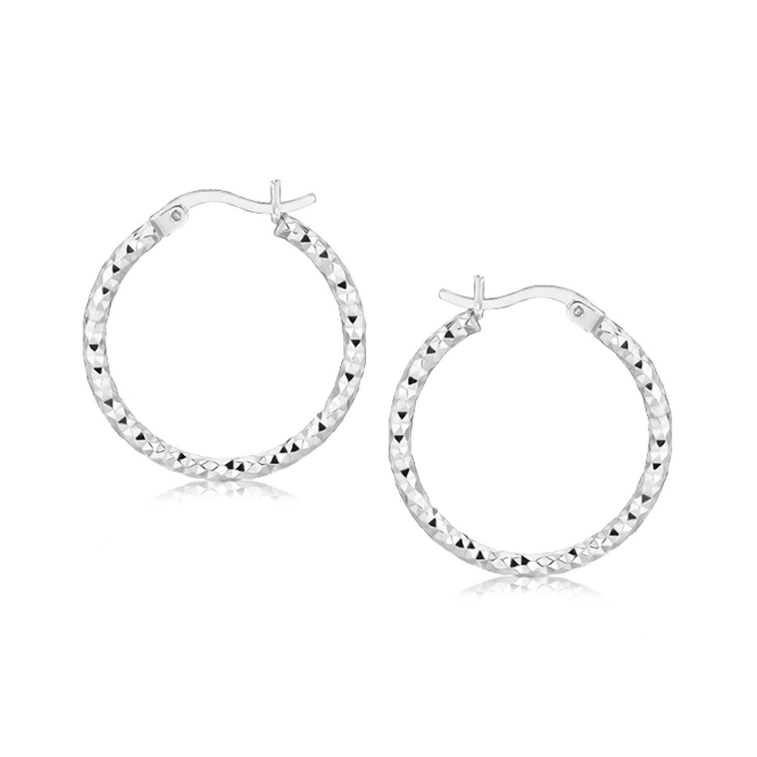 Sterling Silver Rhodium Plated Weave Hoop Earrings for Women | Hypoallergenic Fashion Jewelry | Perfect for Parties, Weddings & Everyday Wear