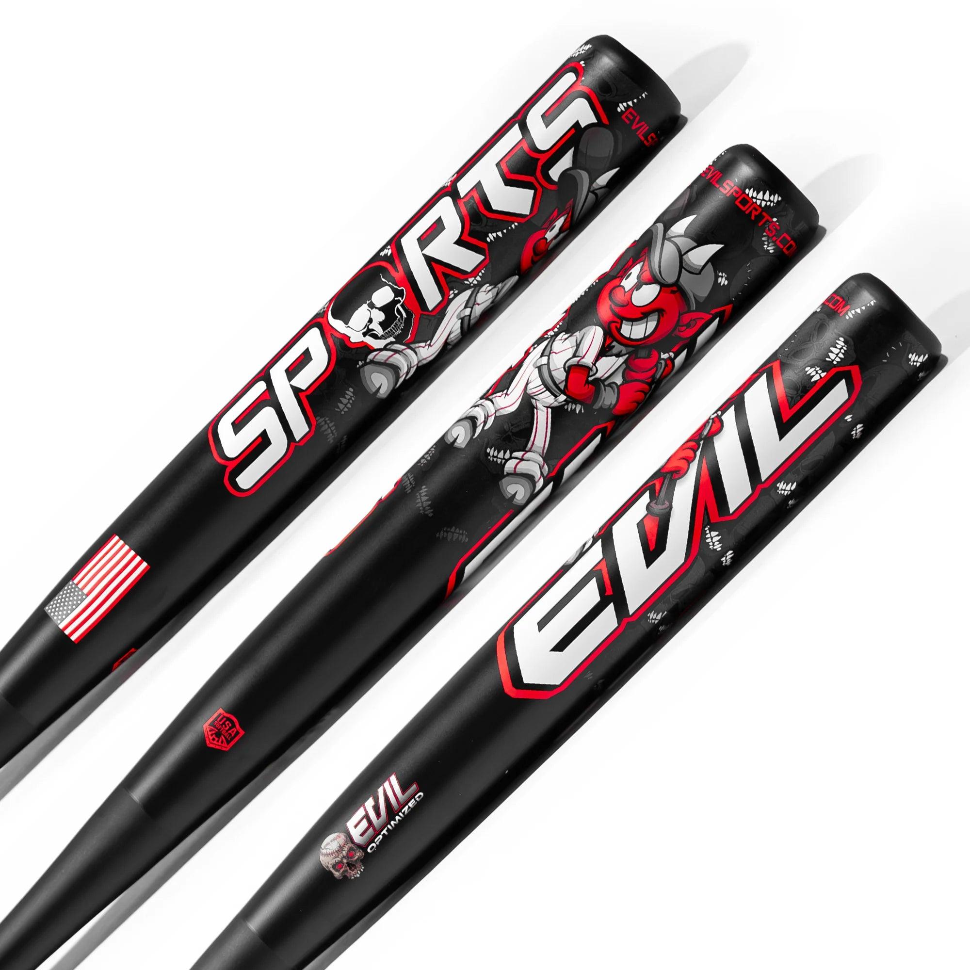 Evil Sports BamBoom Diablo Hybrid Wood Slowpitch Softball Bat - USA/ASA Approved for Competitive Play - Perfect for League Games and Tournaments