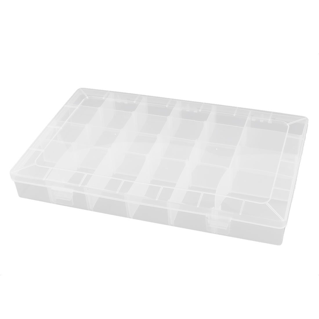 24 Compartment Plastic Tool Organizer - Electronic Component Storage Case with Adjustable Dividers for DIY, Crafts & Home Improvement Projects