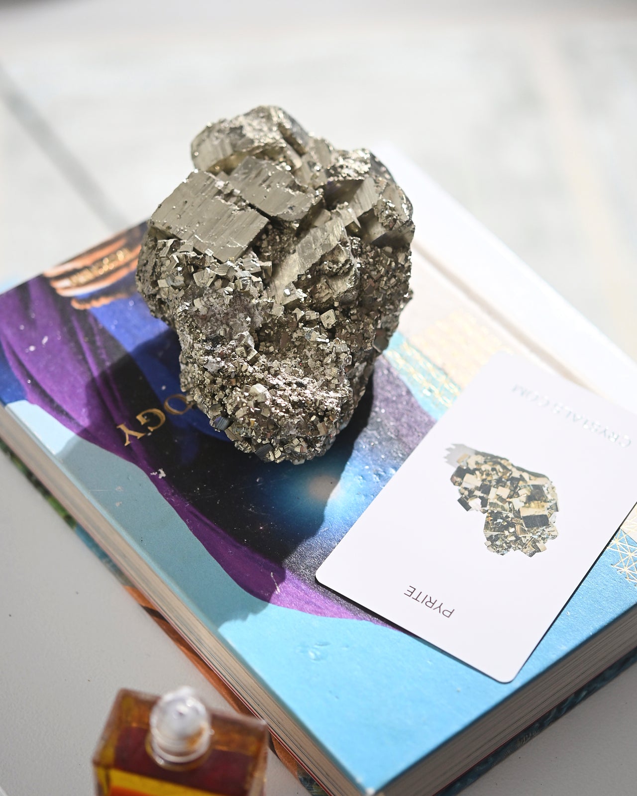 Natural Cubic Pyrite Cluster - 3.1lbs Raw Mineral Specimen for Crystal Healing, Meditation & Home Decor | Perfect for Collectors, Reiki Energy Work & Feng Shui