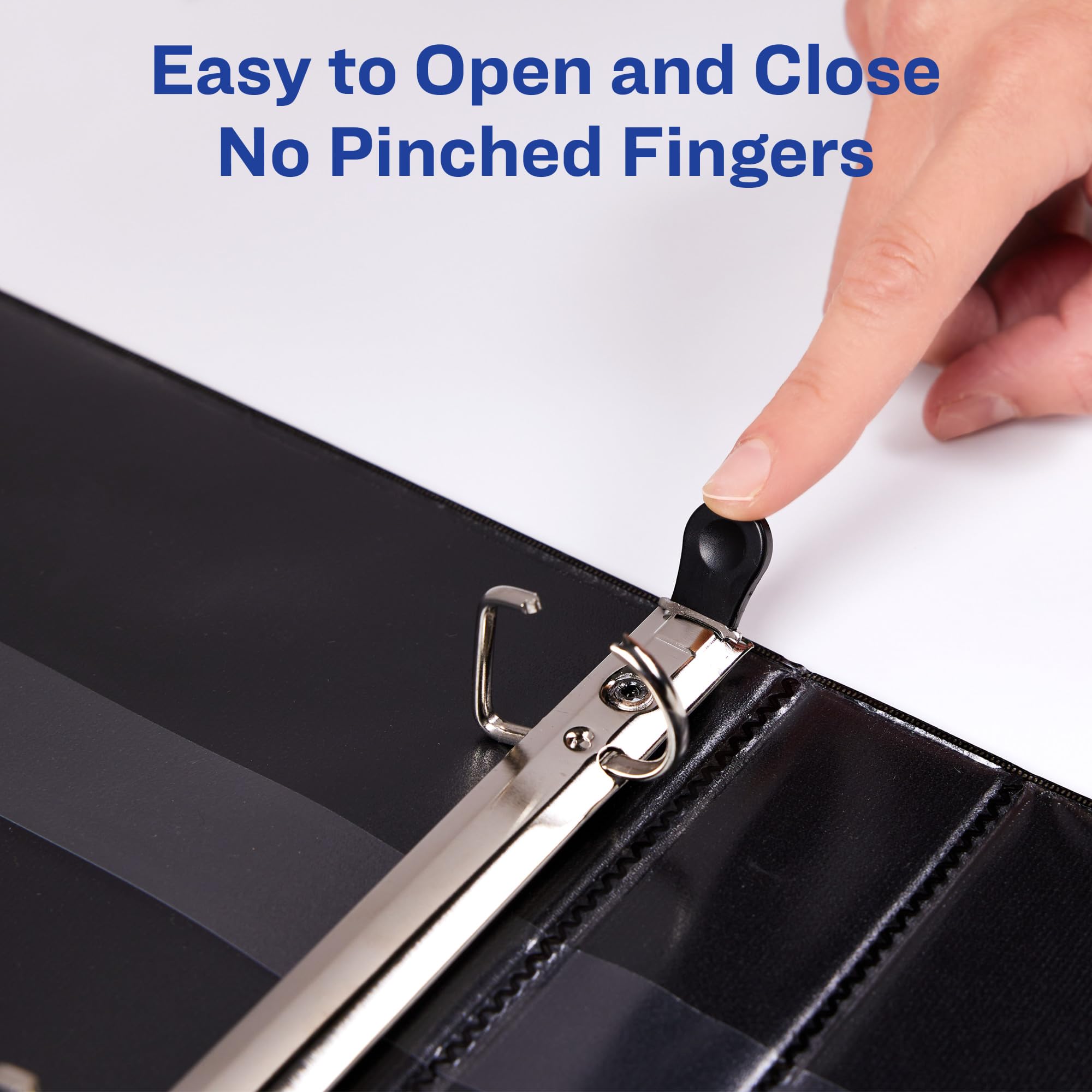 Avery Heavy-Duty 3-Ring Binder with One Touch EZD Rings - 3 Inch Capacity, 3.5 Inch Spine, Pacific Blue (79811) - Perfect for Office Organization, School Supplies, and Document Storage