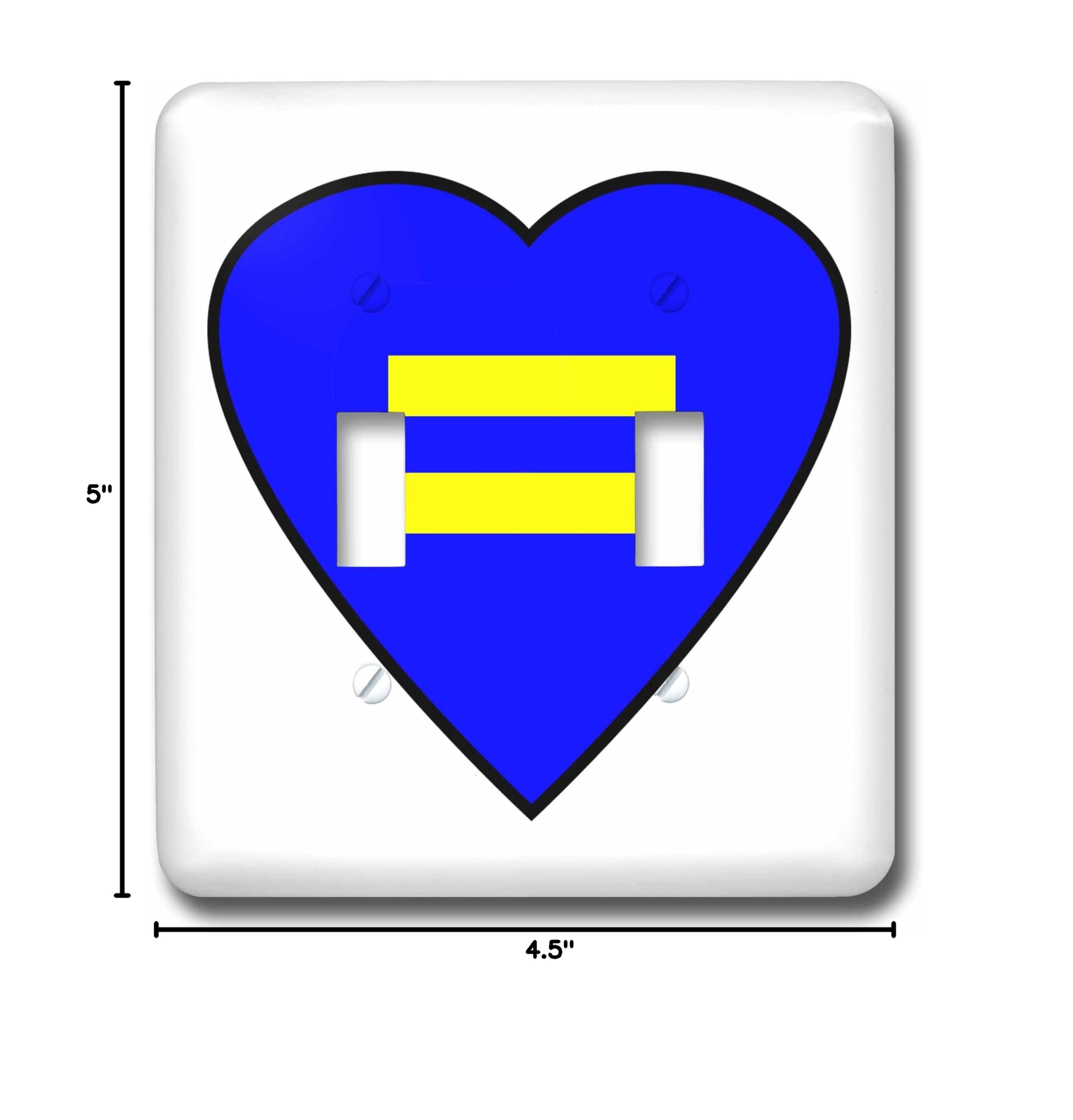 3dRose Gay Marriage Rights Equality Symbol Double Toggle Switch - Perfect for Pride Decor, LGBTQ+ Support & Home Office Accessories