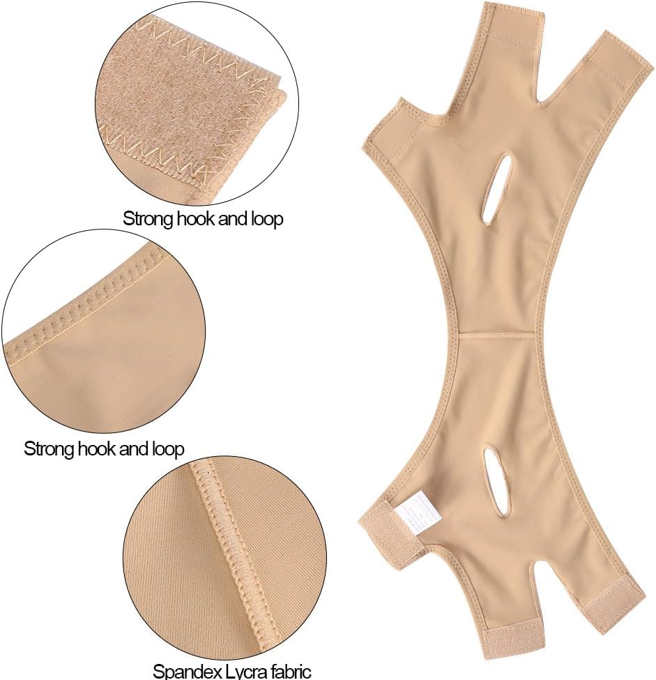 KBZONE Face Slimming Mask for Double Chin - V Line Facial Lift & Cheek Contouring for Men and Women - Anti-Aging Face Tightening Bandage - Perfect for Home Spa, Self-Care & Beauty Routine