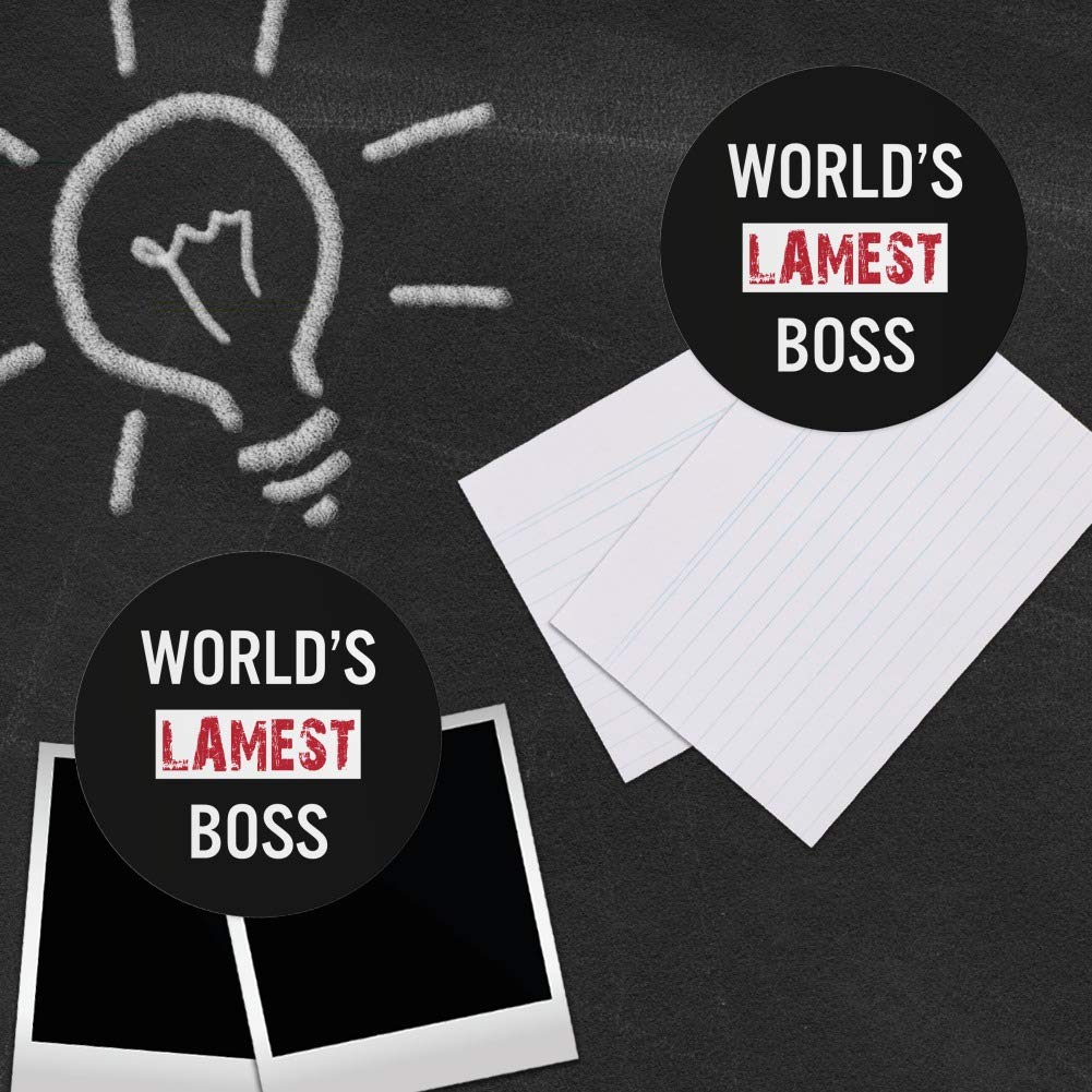Funny Boss Refrigerator Magnets Set - Vinyl Circle Fridge Locker Magnets for Office & Home (6-Pack) - Perfect for Workplace Humor, Kitchen Decor, and Whiteboard Organization