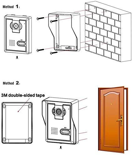 7-Inch Video Intercom System with Dual Cameras & 3 Monitors - Wired Door Phone with Unlock, Monitoring & 2-Way Audio - Ideal for Homes, Apartments & Office Security