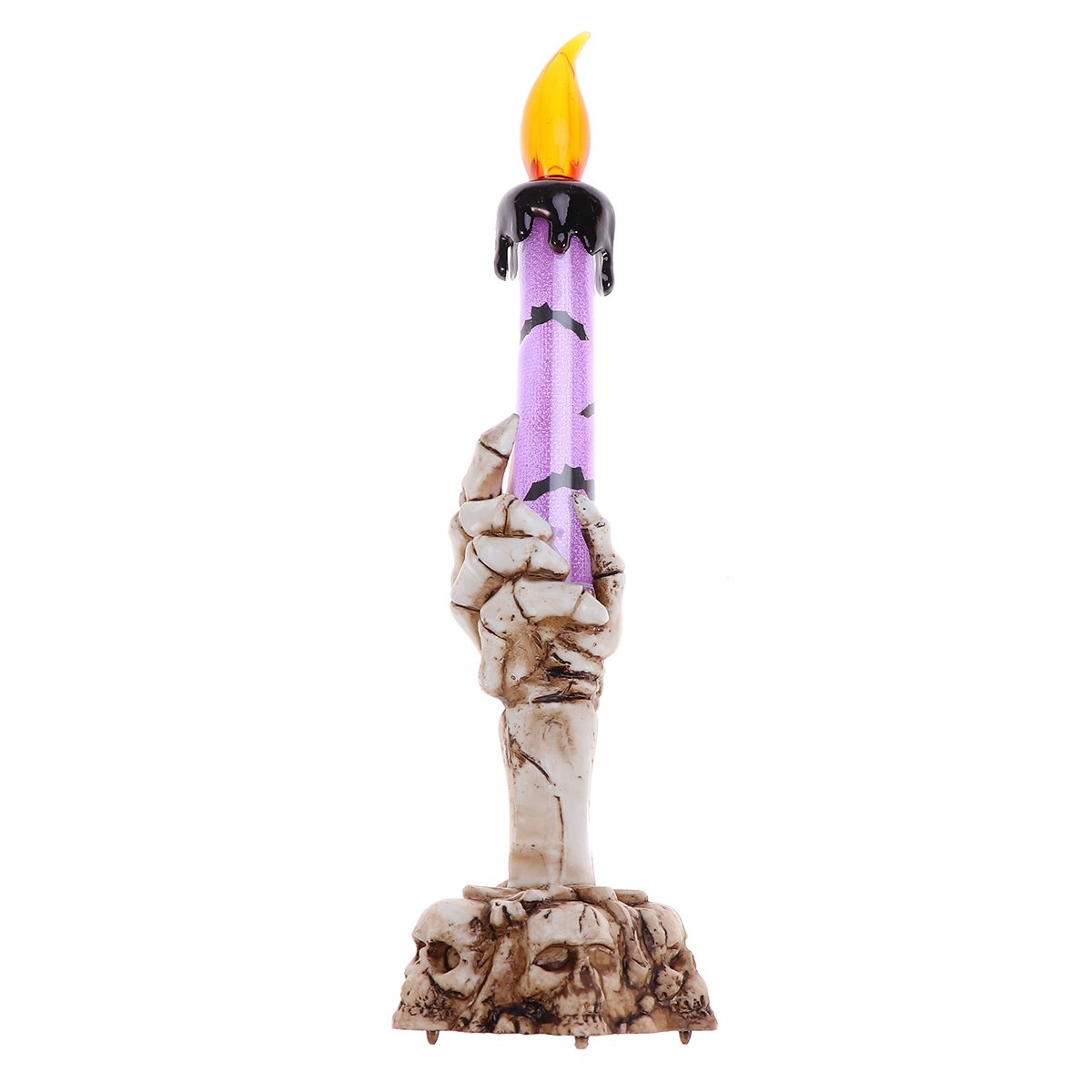 ABOOFAN Halloween LED Skeleton Candle Lamp - Purple Glow Party Decorations for Halloween, Haunted House & Spooky Events - Battery Operated Scary Decor for Home, Yard & Outdoor