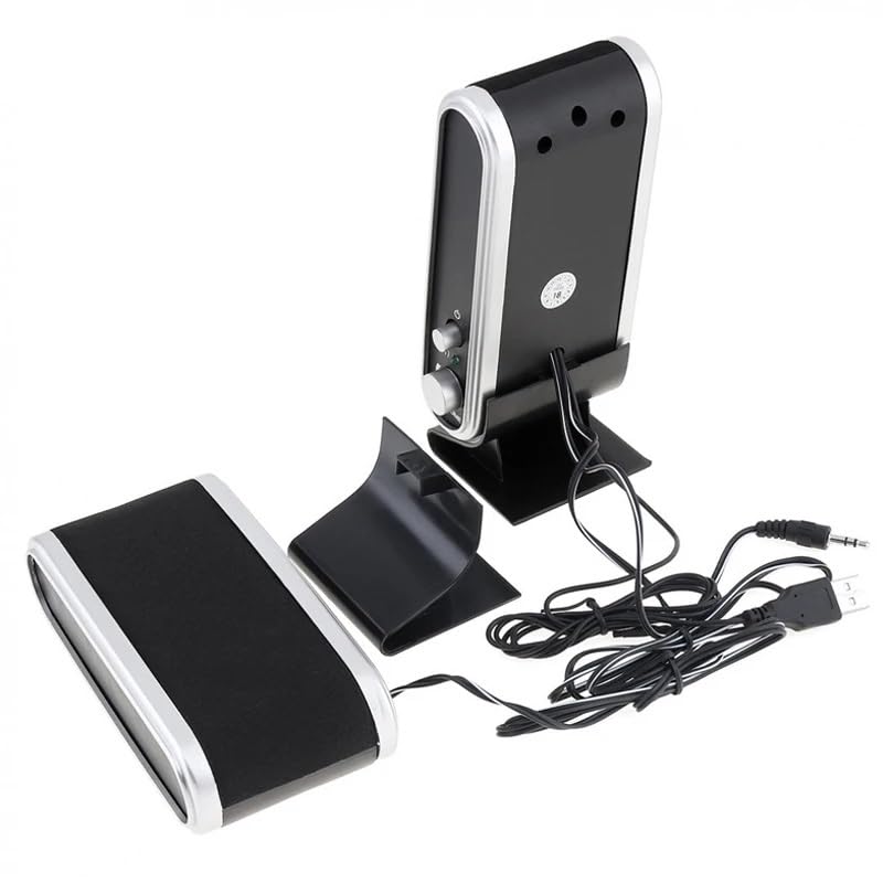 ZHCHAO USB 2.0 Wired Computer Speakers with 3.5mm Audio Jack - Stereo Sound for PC, Laptop, Desktop - Perfect for Gaming, Music & Home Office Use
