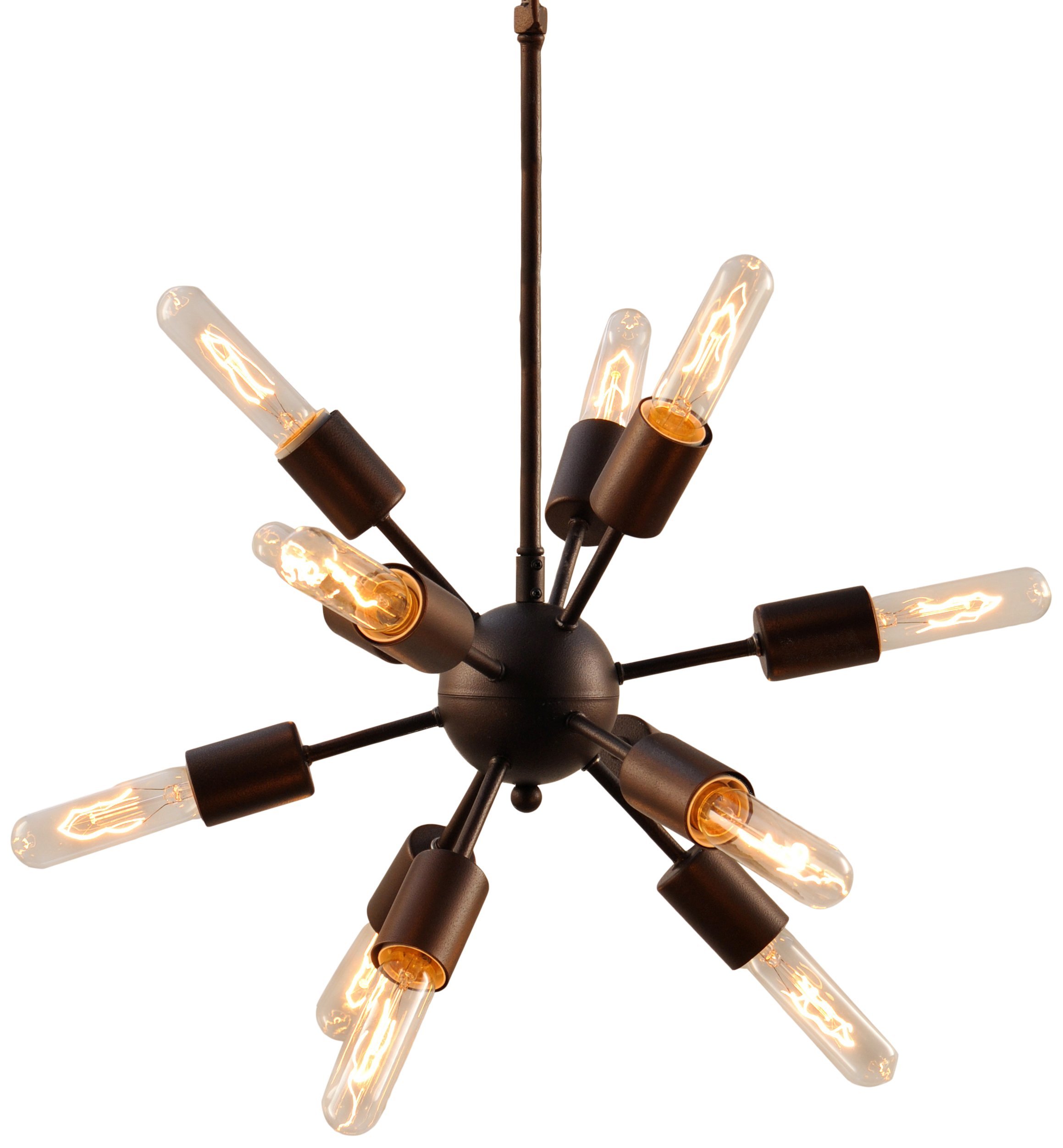 Vintage Orb Pendant Light - Mid Century Modern Iron Chandelier for Dining Room, Kitchen Island & Bedroom | Moti Furniture Inspired Design