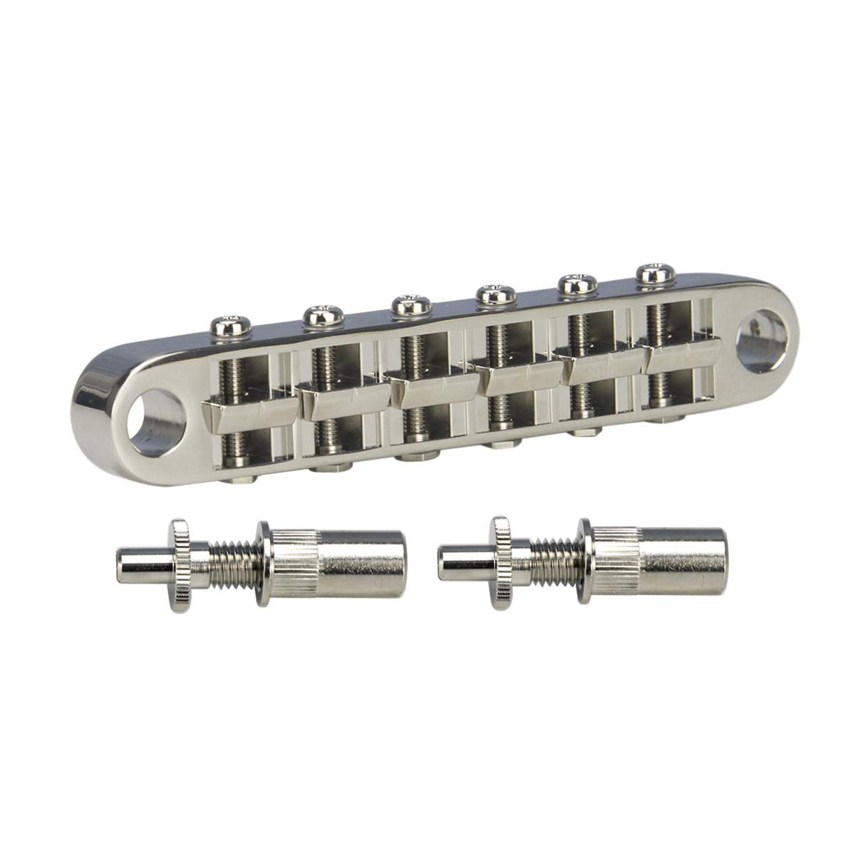 GOTOH GE103B-T Tune-O-Matic Bridge Nickel Plated for Les Paul Electric Guitar Replacement Part - Perfect for Guitar Upgrades, Repairs and Professional Setups