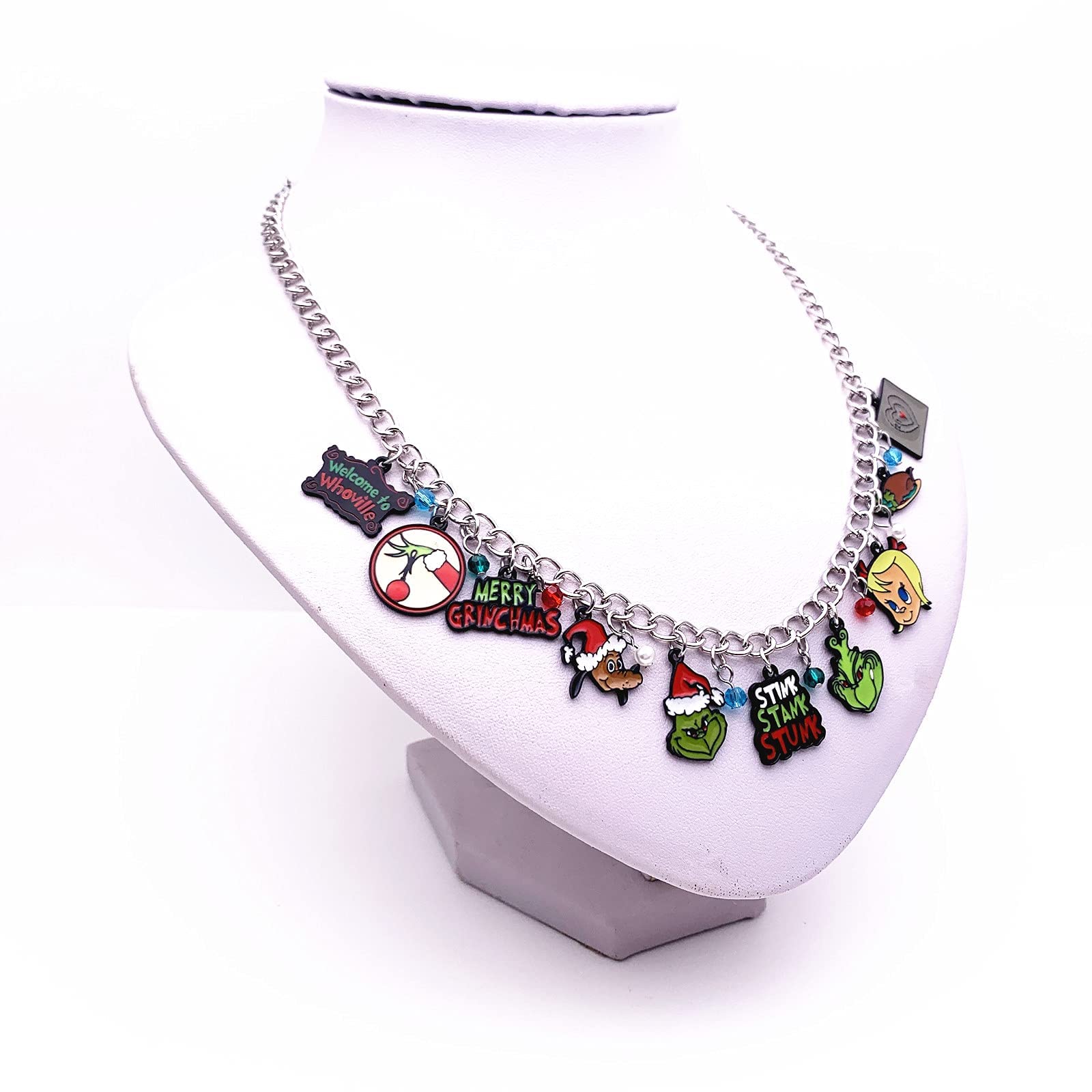Vintage Christmas Charm Necklace - Elegant Holiday Jewelry Gift for Women | Perfect for Christmas Parties, Festive Gatherings & Gift Exchanges