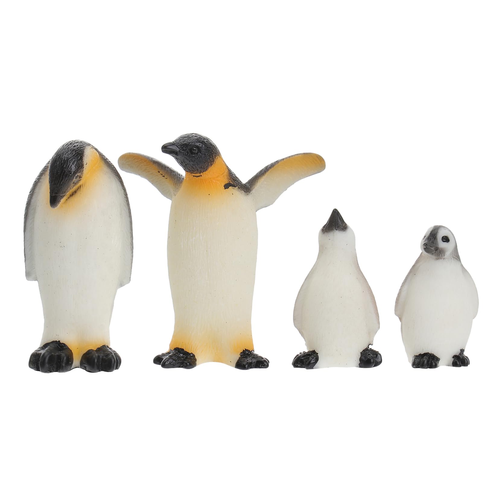 HOOTNEE 4pcs Mini Penguin Toys Set - Plastic Animal Figures for Kids, Toddler Ocean Playset, Educational Penguin Toy Kit for Children's Creative Play and Learning