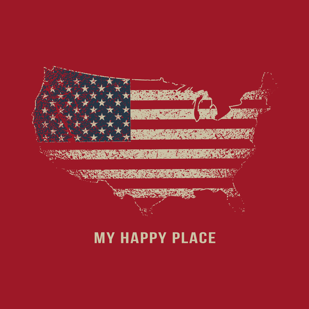 My Happy Place T-Shirt - Comfortable Red Cotton Tee for Casual Wear, Outings & Relaxing