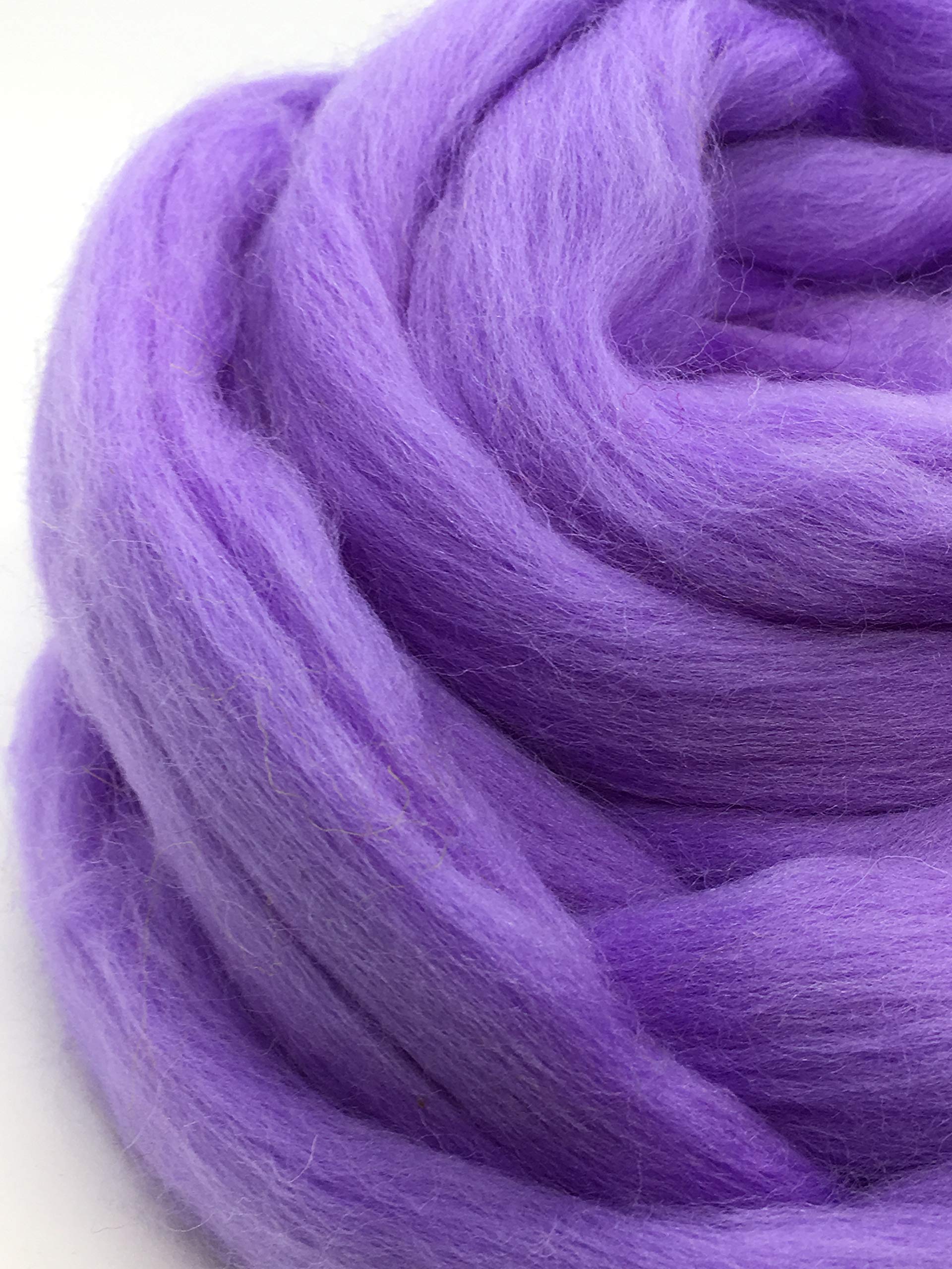 Periwinkle Merino Wool Roving Top - 4lb Soft Spinning & Felting Fiber for Weaving, Arm Knitting, Crafting | DIY Yarn Making, Needle Felting, Handmade Scarves & Home Decor Projects