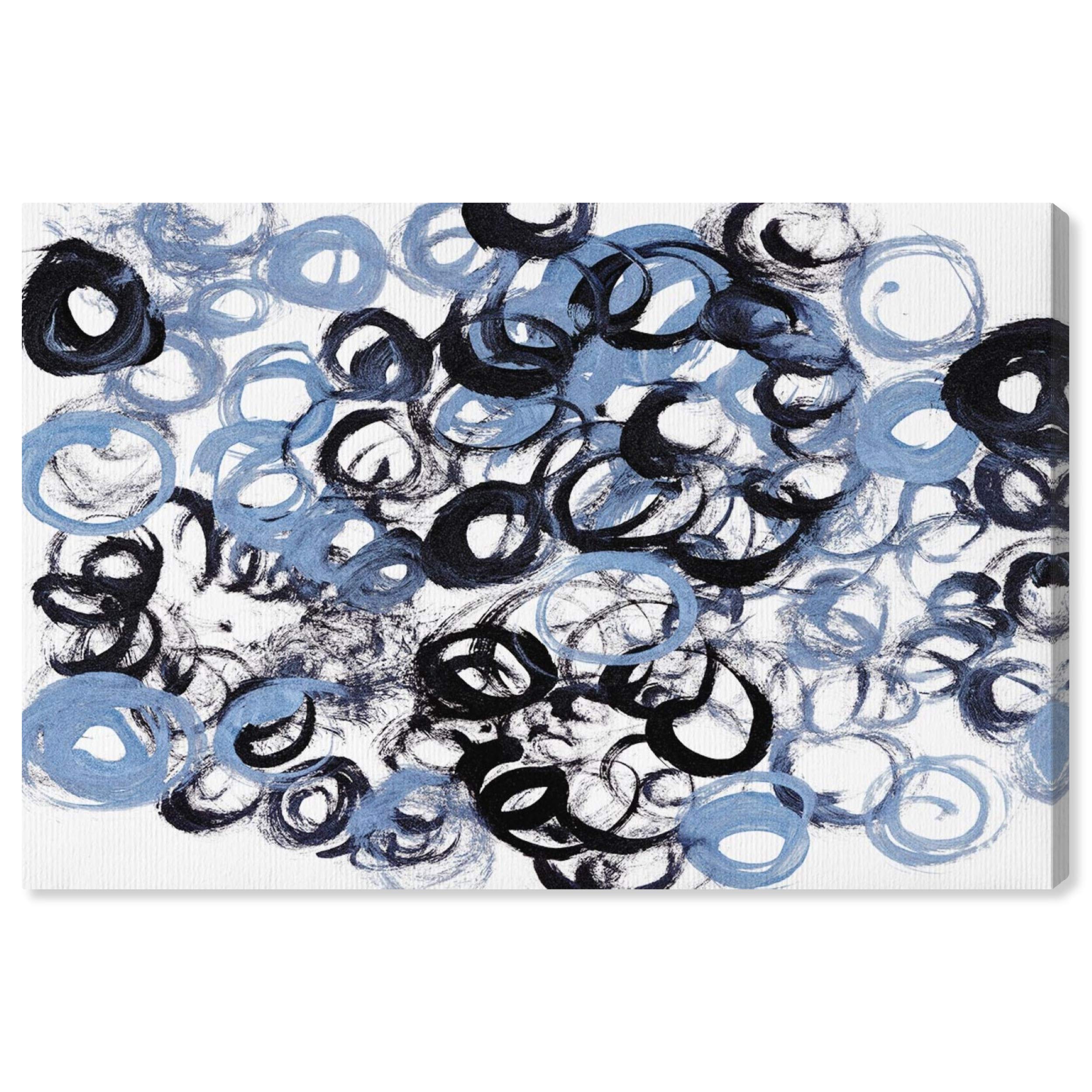 Abstract Wall Art Canvas Prints 'Circles of Wander' - 24
