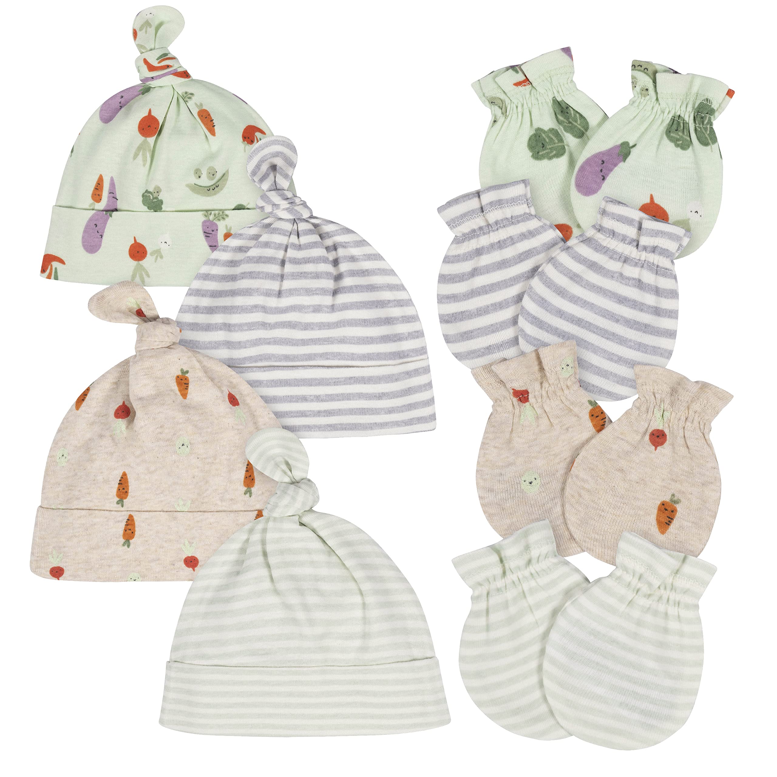 Gerber Baby Cap and Mitten Sets - Soft Newborn Winter Hat & Mittens for Boys & Girls - Perfect for Cold Weather, Outdoor Activities & Newborn Photography