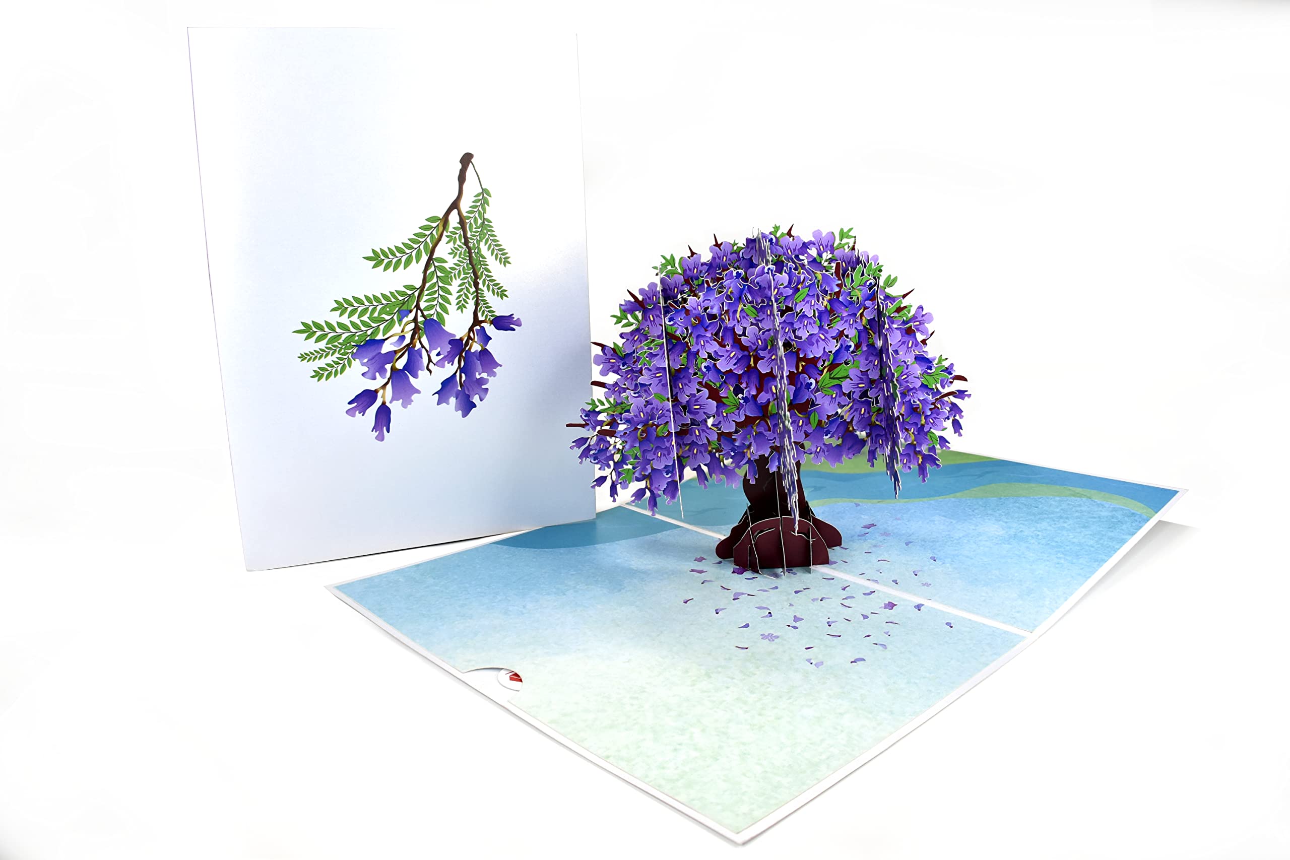 Jacaranda Tree Pop Up Greeting Card - Elegant Birthday, Mother's Day, Father's Day, Valentine's & Retirement Gift - Perfect for Special Occasions & Thoughtful Surprises