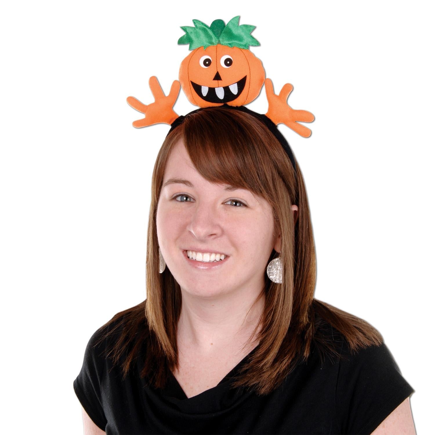 12 Pack Halloween Pumpkin Headbands - Fun & Festive Costume Accessories for Kids & Adults - Perfect for Halloween Parties, Trick or Treating & Photo Booths