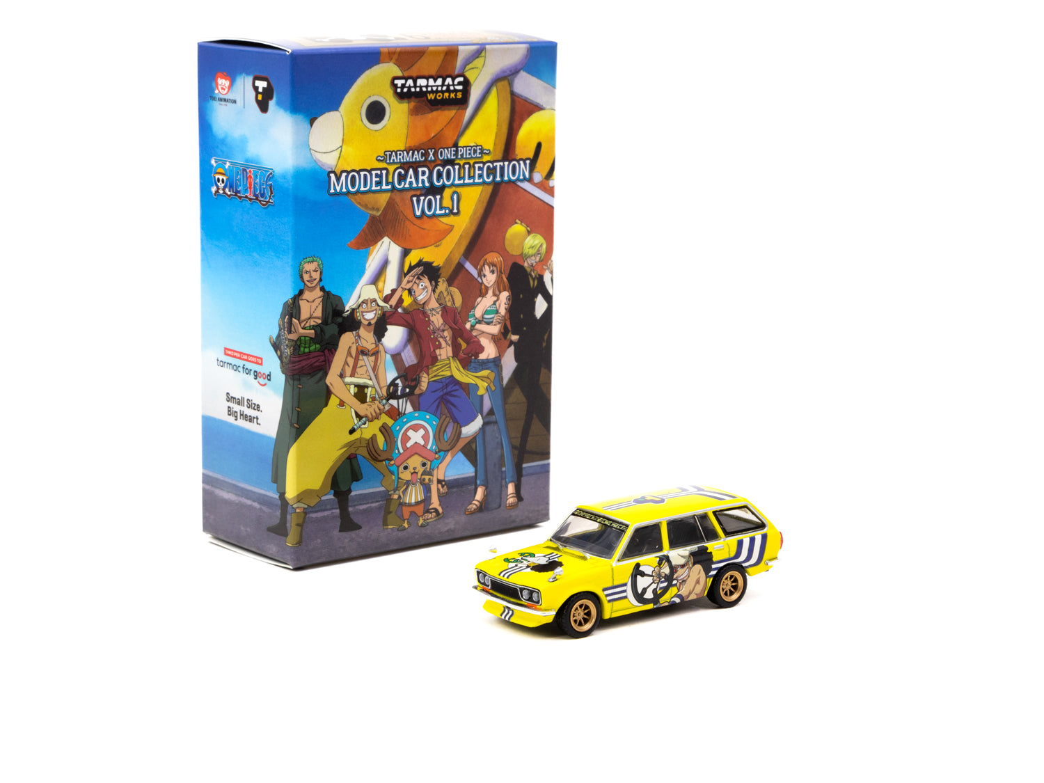 Tarmac Works x One Piece Model Car Collection VOL.1 - 6 Cars Set COLLAB64 | Anime-Themed Diecast Cars for Display & Collection | Perfect for Anime Fans, Car Enthusiasts & Gift Giving
