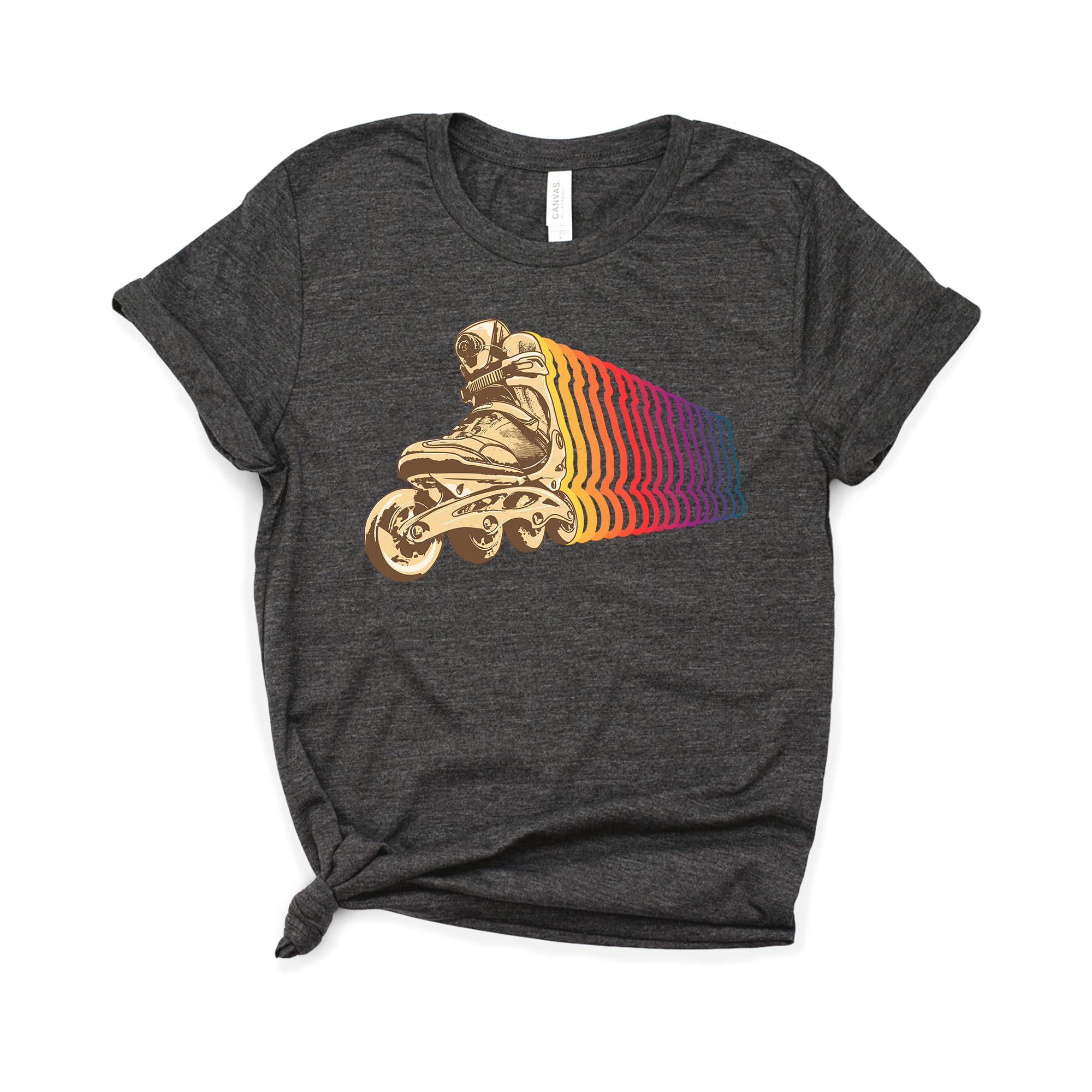 **Vintage 70s Roller Skating Shirt - Retro Roller Derby & Rollerblader Tee - Softstyle Unisex T-Shirt for Skaters - Perfect Gift for Roller Skate Enthusiasts - Great for Roller Rinks, Skate Parks & Retro Parties**