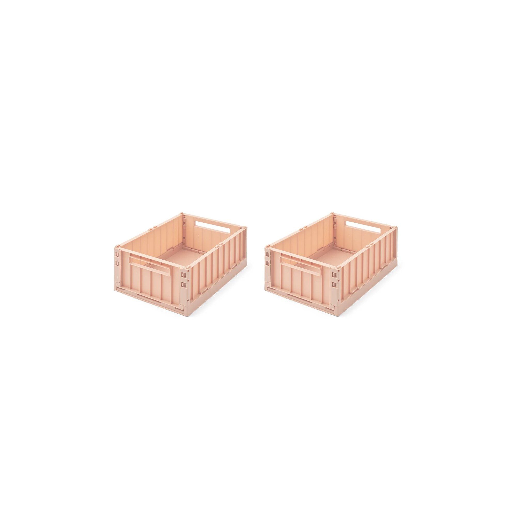 LIEWOOD Weston Storage Box Set of 2 - Small Size, Tuscany Rose Color - Perfect for Home Organization, Bedroom Closet, Nursery & Office Decor