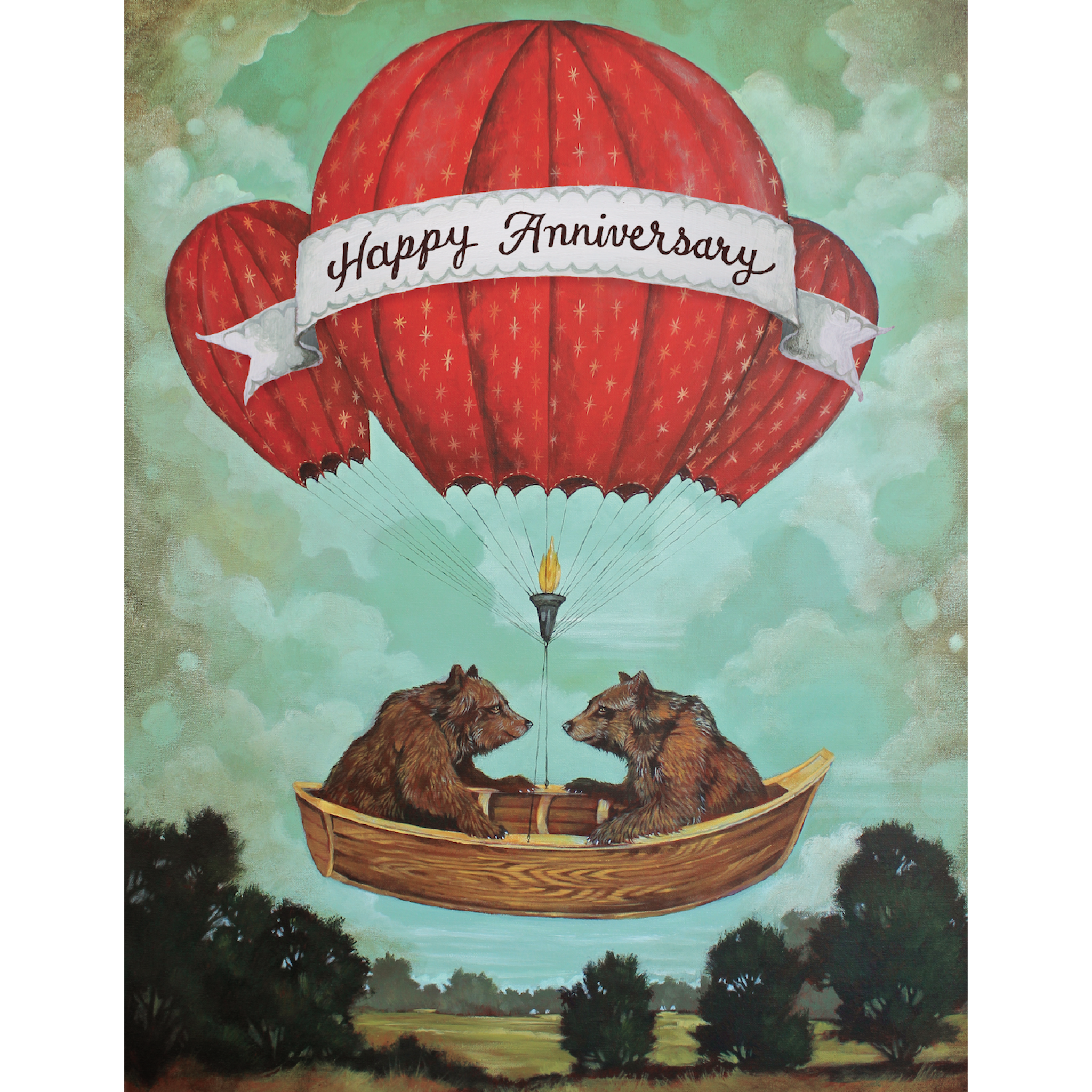 Anniversary Bears Card - 'In This Together' Greeting Card for Couples | Perfect for Anniversaries, Weddings & Romantic Occasions