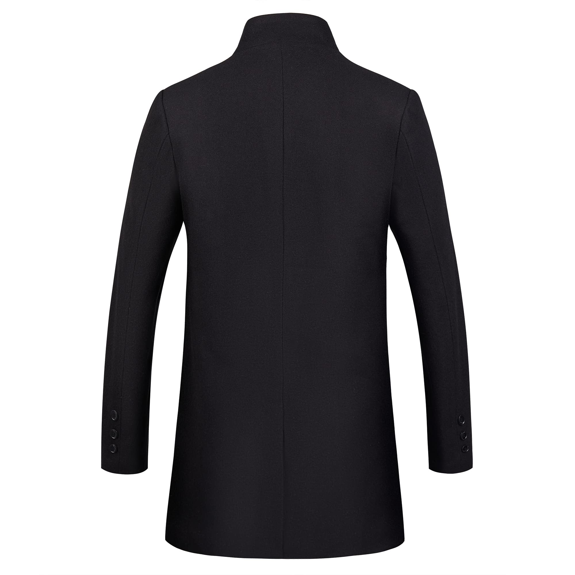 WULFUL Men's Slim Fit Wool Trench Coat - Warm Winter Overcoat for Business, Office & Formal Occasions