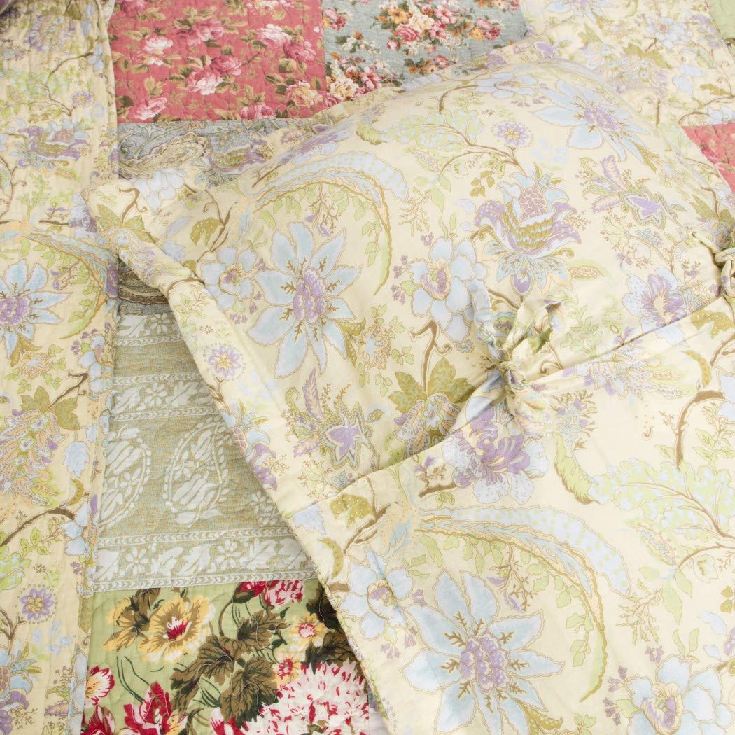 Blooming Prairie King Size 3-Piece Quilt Set - Multi/Jacobean Pattern - Soft Bedding Comforter Cover for Cozy Bedroom Decor
