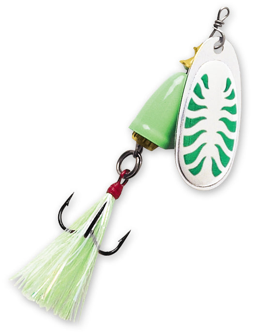 Blue Fox Classic Glow Vibrax Spinner 4 - Premium Fishing Lure for Trout, Salmon & Bass - UV Glow Technology for Night Fishing & Low Light Conditions