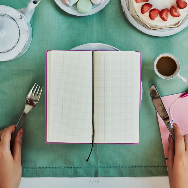 Hobonichi Weeks MEGA 2025 Planner - Sweet Purple Hardcover, Weekly Horizontal Layout (January Start, Monday Start) | English Edition | Perfect for Journaling, Scheduling & Productivity