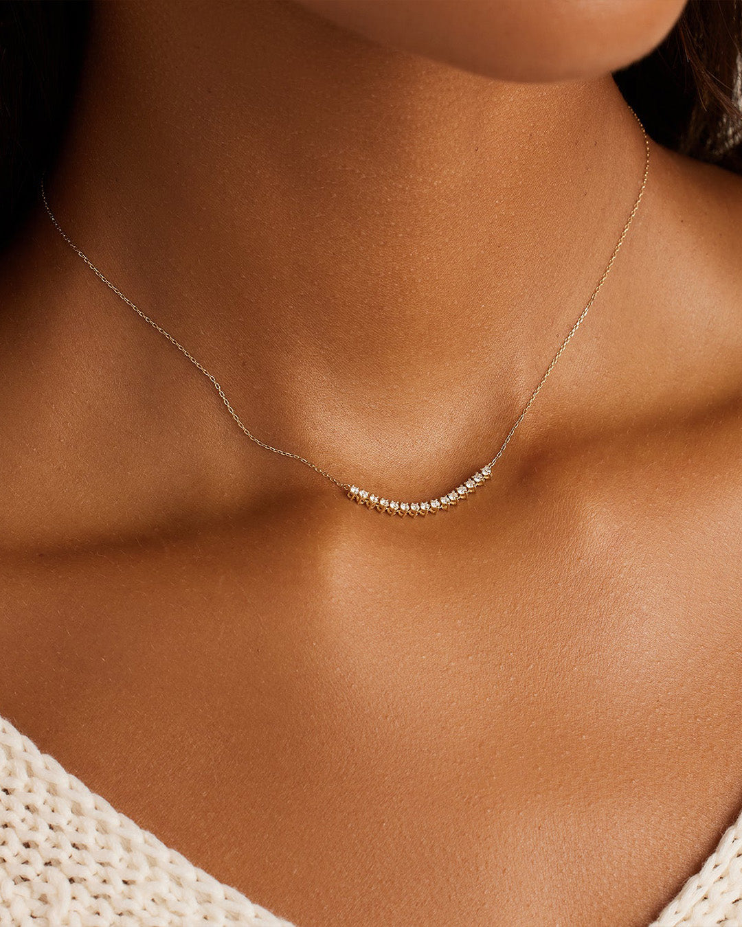 Elegant Diamond Cluster Row Necklace for Women - Sparkling Layered Pendant Jewelry for Weddings, Parties & Special Occasions