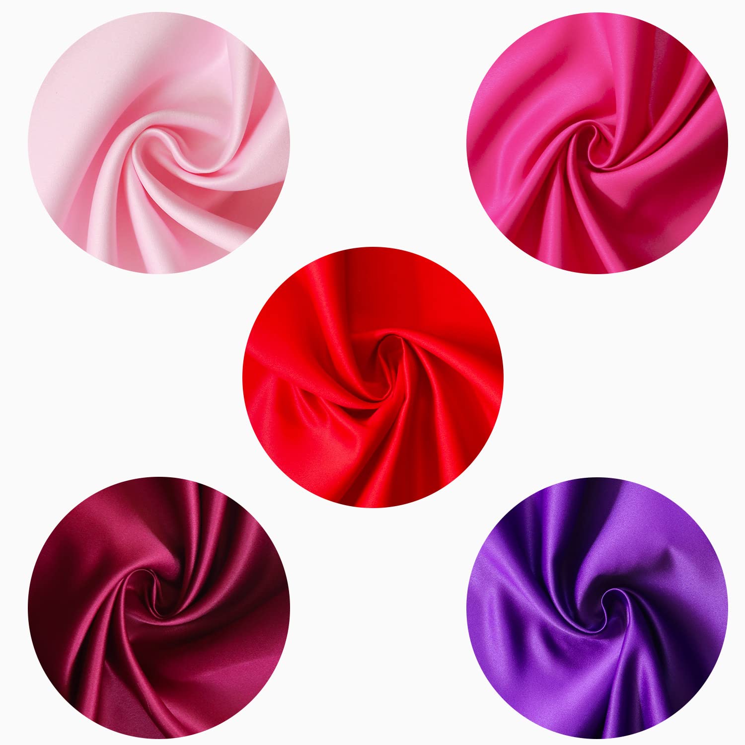 Luxury Pink Red Silk Satin Dust Bag for Jewelry & Watches - 20x20