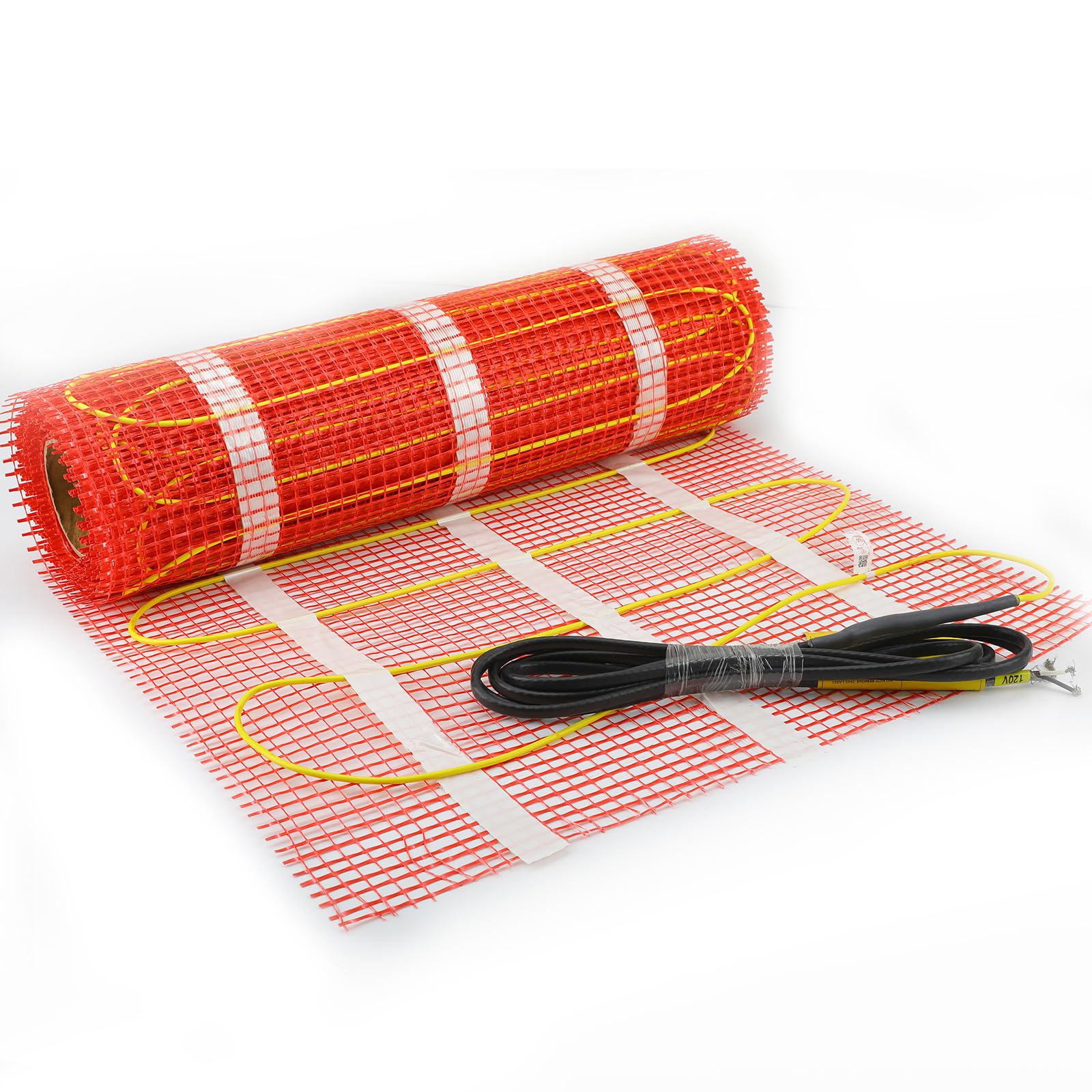 90 sqft HEATIT Warmmat Electric Radiant Self-Adhesive Floor Heating System - Perfect for Bathroom, Kitchen & Basement Underfloor Heating