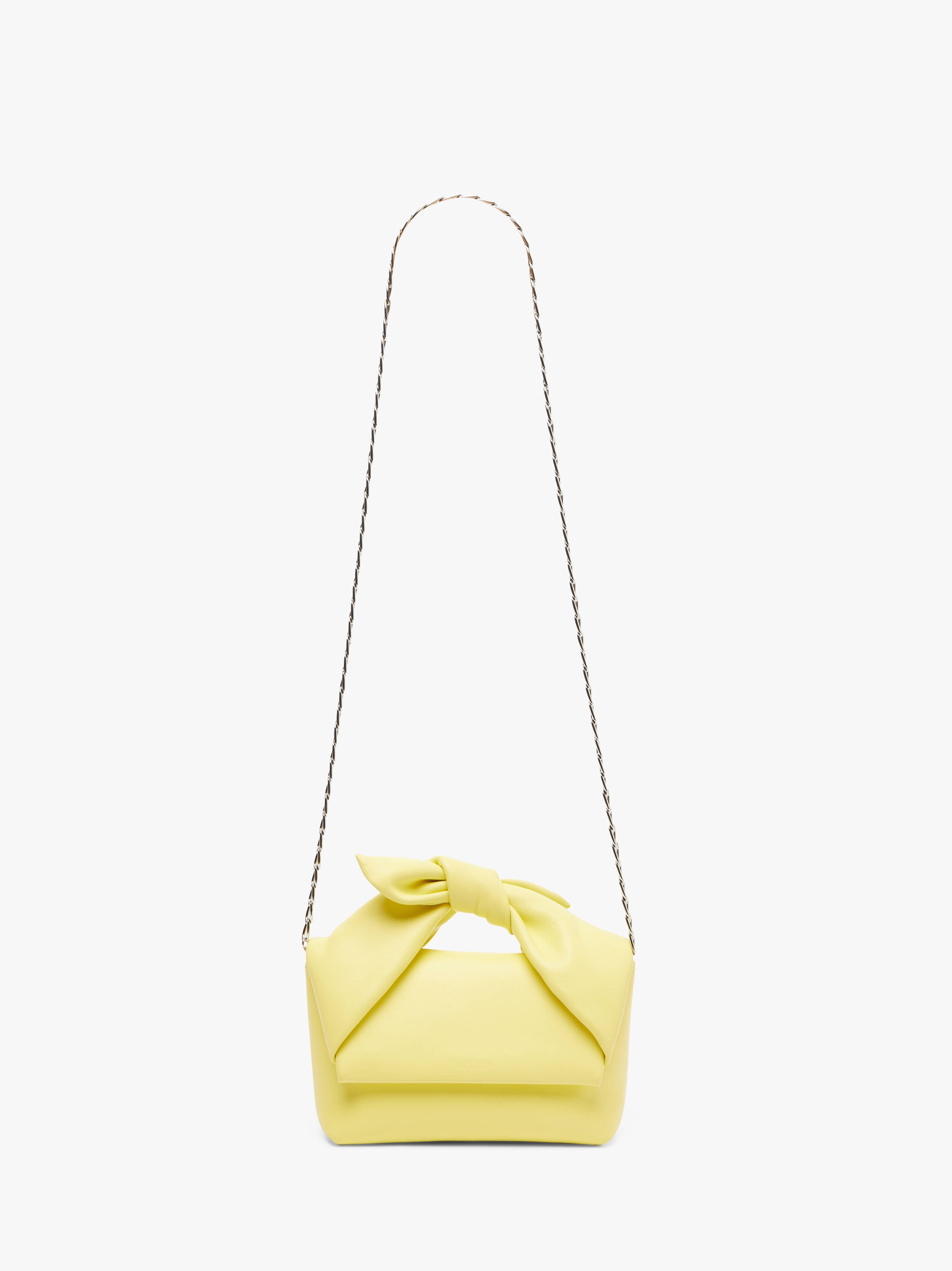 Medium Bow Twister Leather Top Handle Bag - Stylish Women's Handbag for Work, Travel & Everyday Use