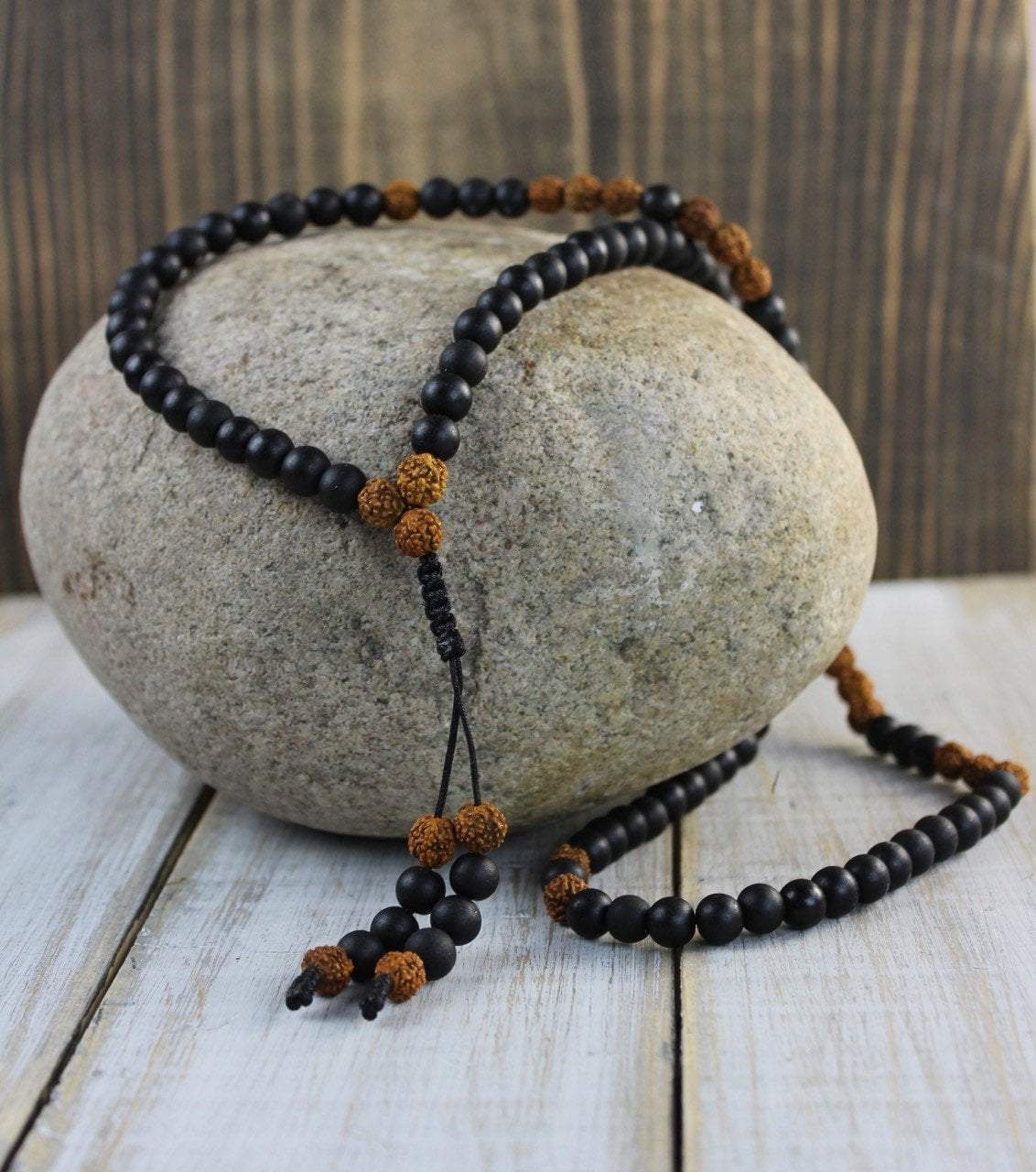 Authentic Matte Onyx Mala Beads - 108 Prayer Beads for Meditation, Yoga & Mindfulness | Buddhist & Hindu Spiritual Practice