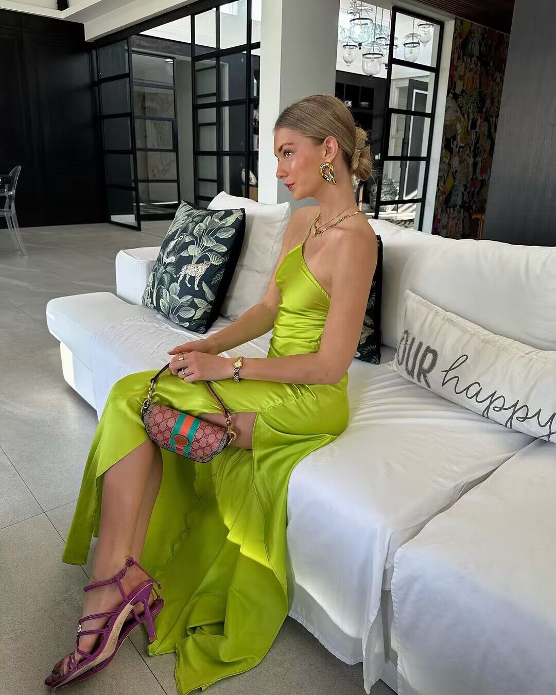 Elegant Green Sheath Long Prom Dress with High Slit - J2860 | Formal Evening Gown for Homecoming, Wedding, and Special Occasions