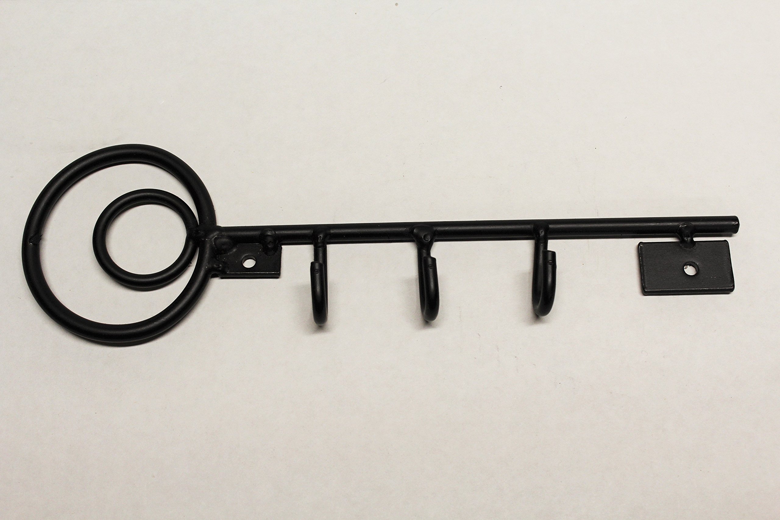Handmade Wrought Iron Key Holder - Amish Crafted Wall Mount Key Organizer with Hooks - Perfect for Entryway, Mudroom & Home Decor