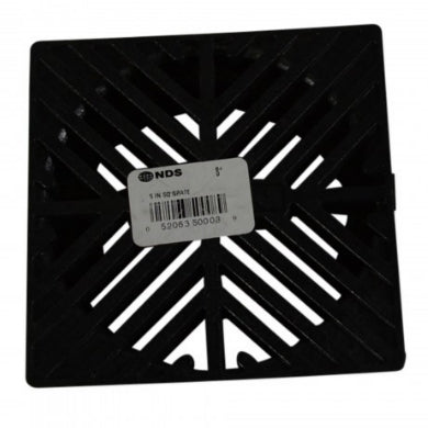 5 Inch Square Grate - Heavy Duty Black NDS Drain Grate for Yard, Patio & Landscaping | Durable Outdoor Drain Cover for Rainwater & Debris