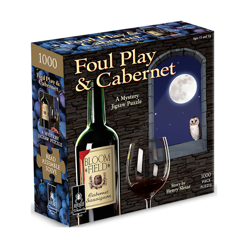 BePuzzled Foul Play & Cabernet Mystery Jigsaw Puzzle - 1000 Piece Challenging Adult Puzzle for Game Nights & Relaxation
