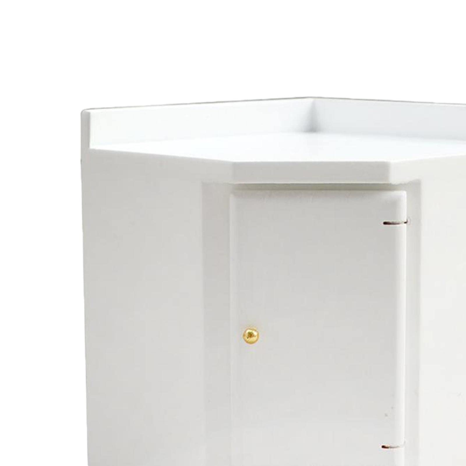 1:12 Miniature Kitchen Cabinet - Dollhouse Furniture for Display & Decoration, Corner Cabinet Showcase - Perfect for Dollhouse Kitchens, Room Decor & Miniature Displays
