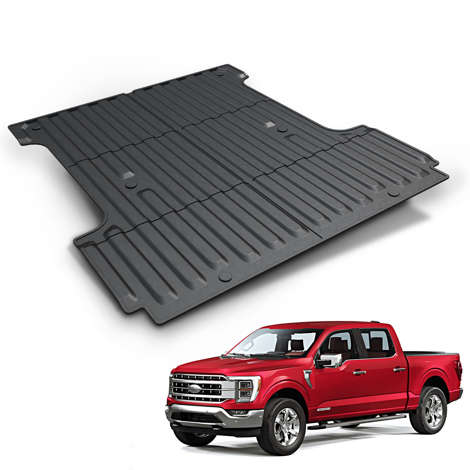 **Durable All-Weather TPE Bed Mat for 2015-2024 Ford F-150 SuperCrew 5.5FT Truck | Heavy-Duty Protection & Non-Slip Surface | Perfect for Hauling, Camping & Off-Road Adventures**