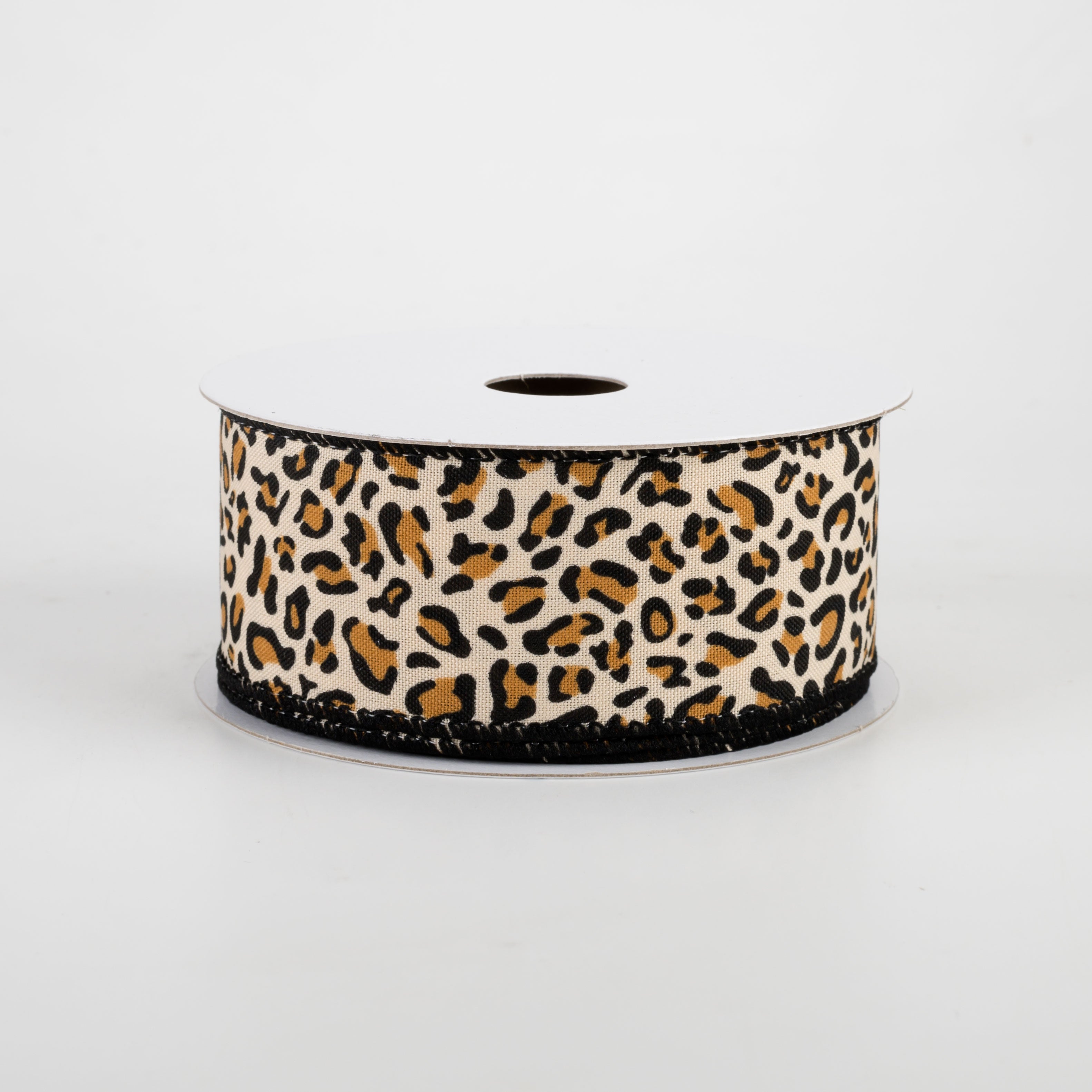 1.5 Inch Petite Cheetah Print Satin Ribbon - 10 Yards Bulk Roll for Gift Wrapping, Hair Bows, DIY Crafts and Scrapbooking