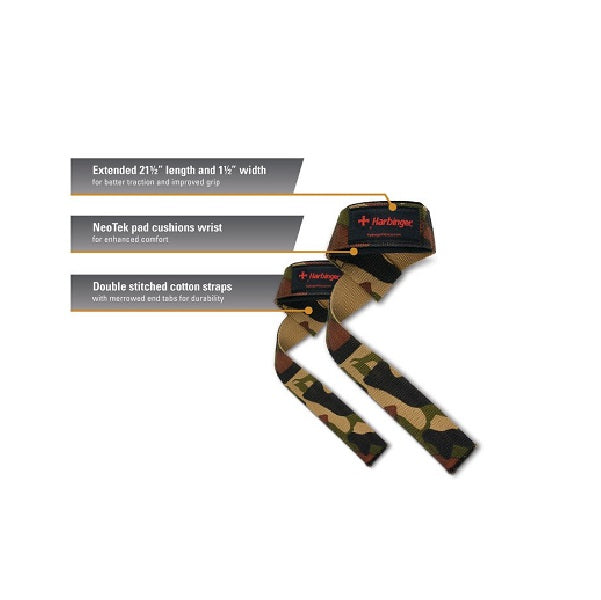 Harbinger Padded Cotton Lifting Straps 21.5