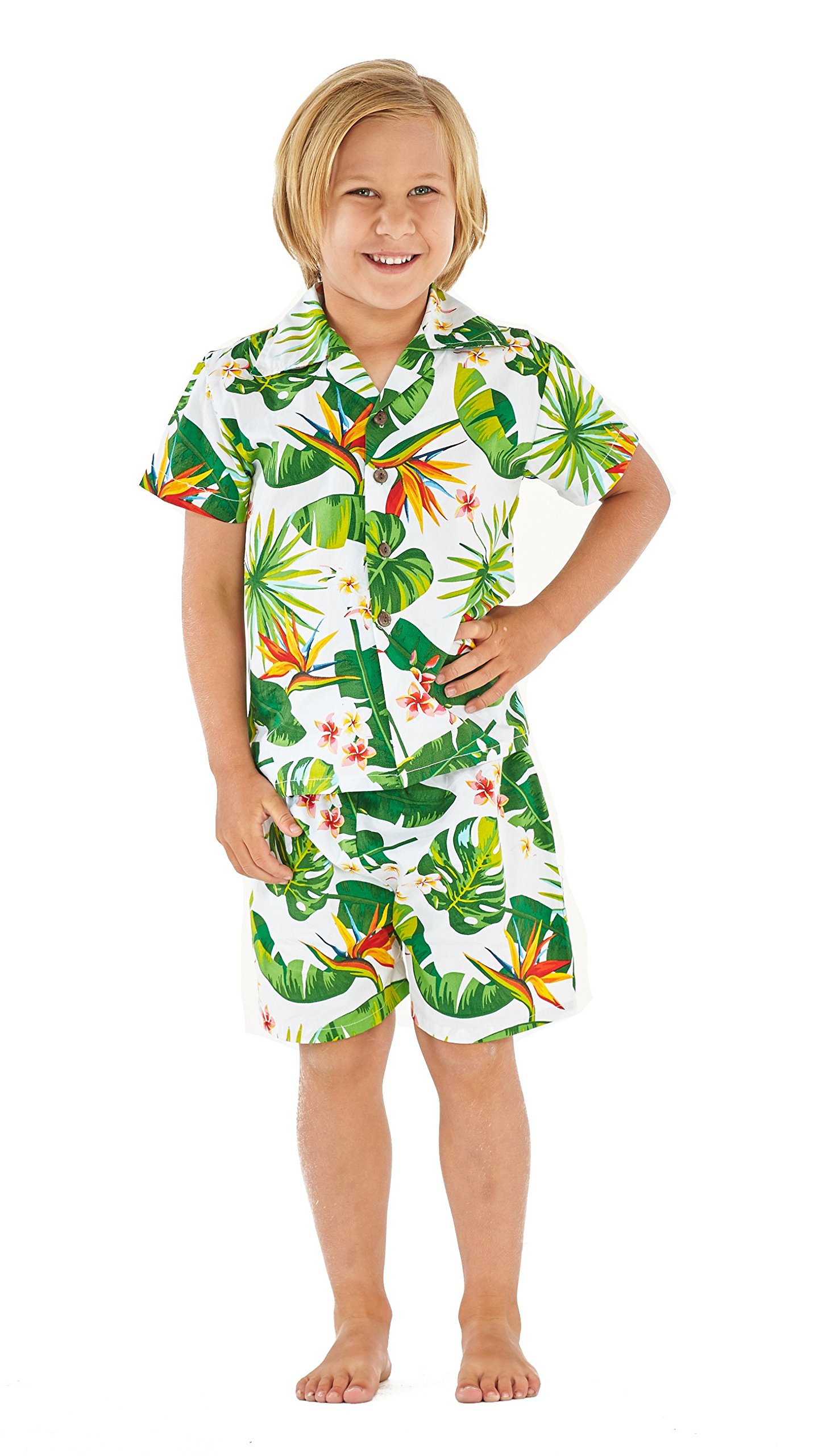 Stylish Matching Hawaiian Muumuu Luau Outfits for Siblings - Boys & Girls Tropical Print Dresses - Perfect for Family Beach Vacations, Luau Parties & Summer Photoshoots
