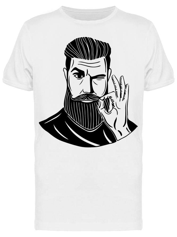 Smartprints Hipster Men's Graphic T-Shirt with Beard Design - Trendy Casual Tee for Everyday Wear & Urban Street Style