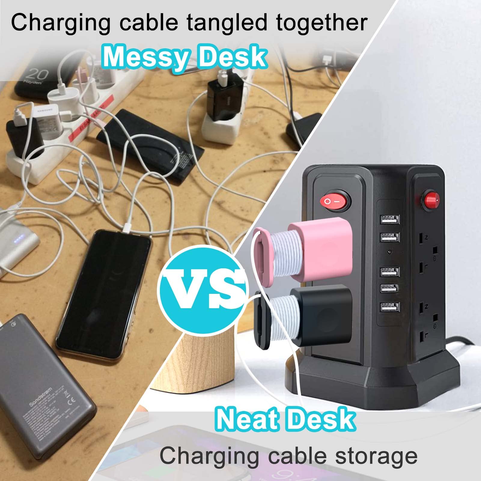 XANGNIER 2-in-1 Silicone Charger Protector & Cable Organizer - 4 Pack Phone Charger Case with Anti-Break Protection for iPhone 11/12 (18W/20W Fast Charging) - Perfect for Home, Office & Travel Use (Charger Not Included)